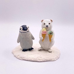 ミニチュア 白くまと赤ちゃんペンギン その他人形 nako_gallery 通販｜Creema(クリーマ) 15161019