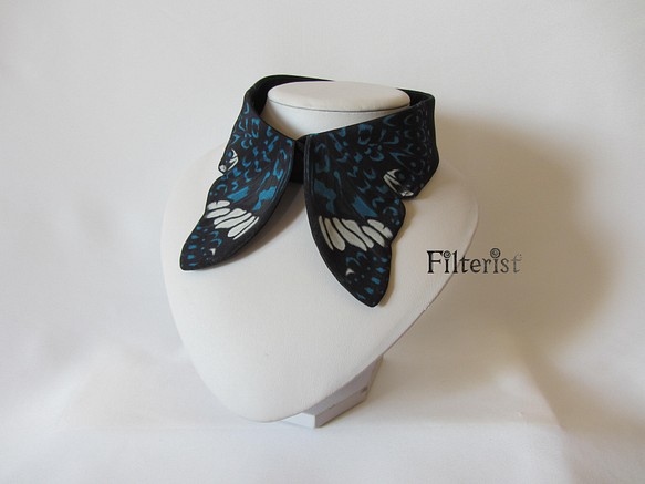 蝶々付け衿:ウラベニカスリタテハ 1枚目の画像