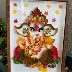 クイリングガネーシャ/手作りギフト/ Quilling Ganesha 1枚目の画像