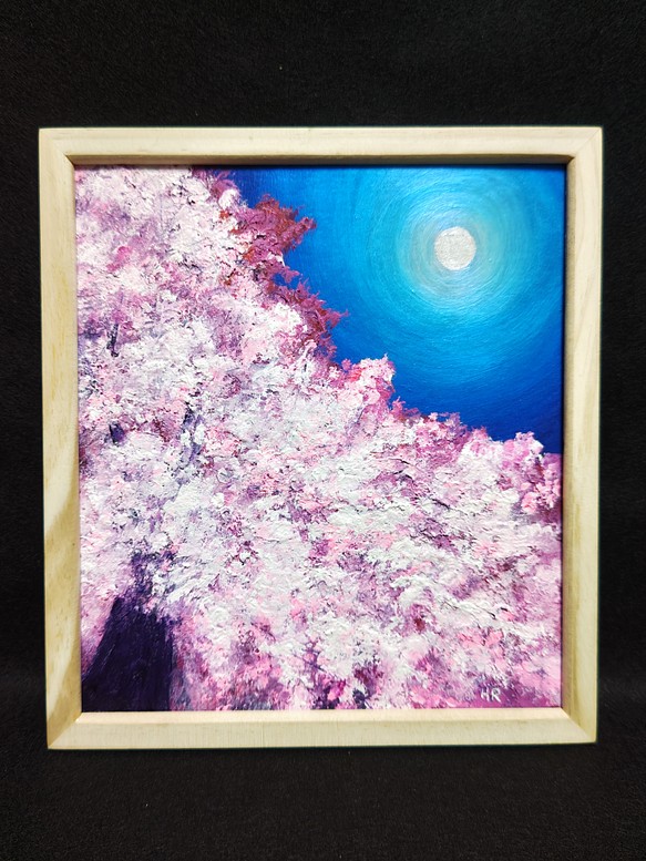 油絵 絵画 【満月の桜】 絵画 ＨＲ 通販｜Creema(クリーマ)