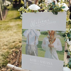 写真ウェルカムボード 筆記体 ゆるロゴ │ウェディング 結婚式 1枚目の画像