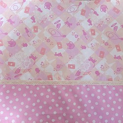 ３０×４０　ランチョンマット　ピンク系アリス柄　入園 入学 1枚目の画像