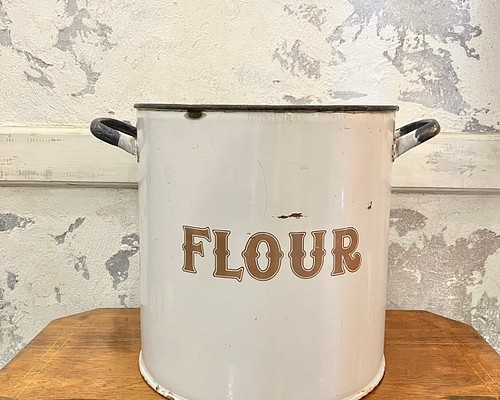 アンティーク ブレッド缶 ホーロー 英国 FLOUR イギリス 雑貨