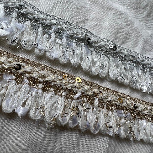 【50cm起】FC-0442蕾絲蕾絲緞帶編織流蘇流蘇蕾絲緞帶材質 第1張的照片