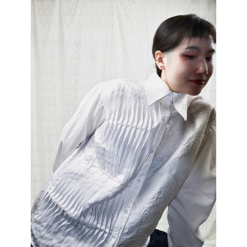 naminami design shirt 4007 white meikeiin handmade シャツ