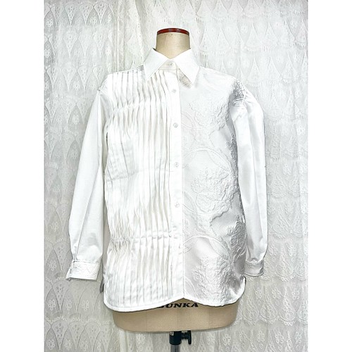 naminami design shirt 4007 white meikeiin handmade シャツ