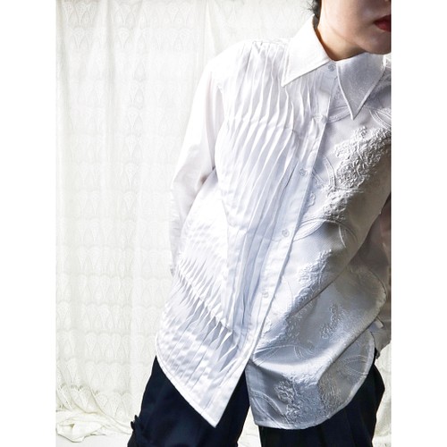 naminami design shirt 4007 white meikeiin handmade シャツ