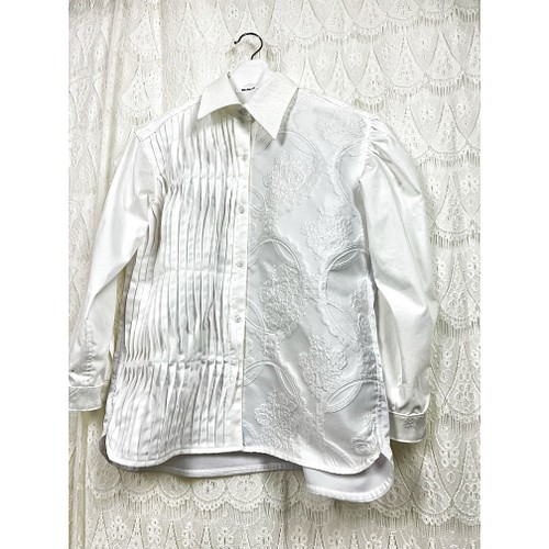 naminami design shirt 4007 white meikeiin handmade シャツ