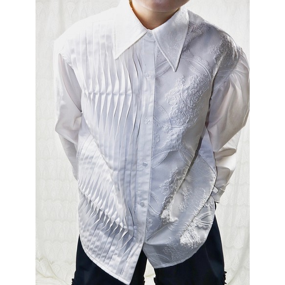 naminami design shirt 4007 white meikeiin handmade