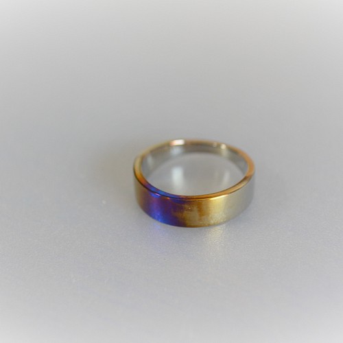 titanium ring・blue right・チタンリング・青い光２・A・12.5号 指輪