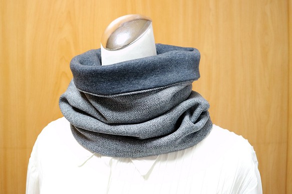 保暖圍脖 頸套 雙面雙色 短圍巾 男女均適用  *SK* 第1張的照片