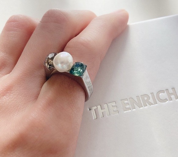 PearlｘTourmaline Thick Ring 01 指輪・リング THE ENRICH 通販