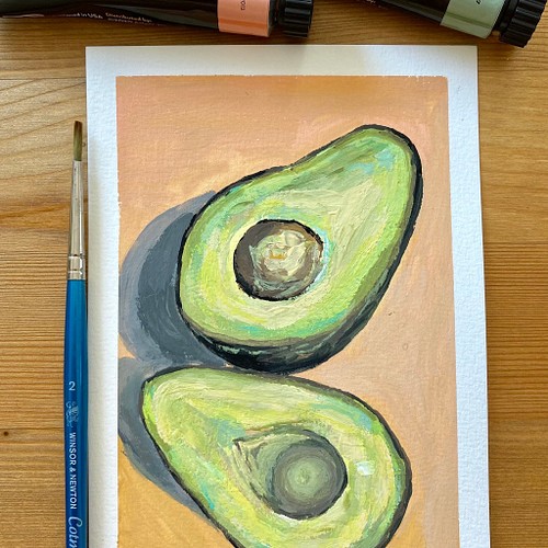 ORIGINAL PAINTING - avocados, 原画, オリジナルアート, アボカドの絵