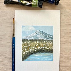 ORIGINAL PAINTING - a mountain , 原画, オリジナルアート, 山の景色の絵 1枚目の画像