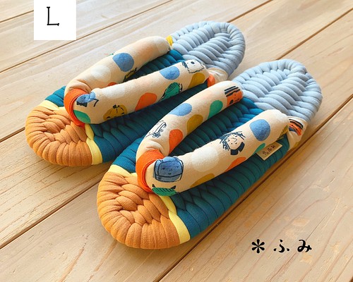 ＊room shoes＊布ぞうり／ L25〜26cm【 Happy Life L17】ギフト