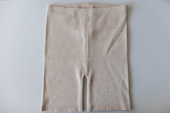 [進貨] 亞麻羊毛針織保暖褲米色 第1張的照片