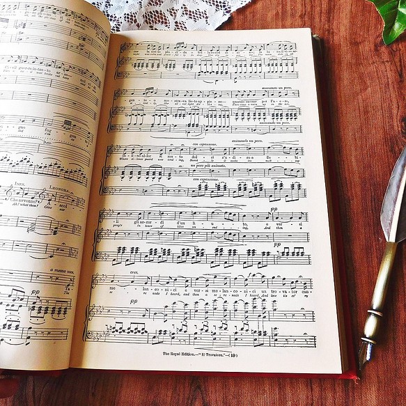 ☆゜+.19世紀 楽譜 イタリア オペラの音楽 アンティークブック