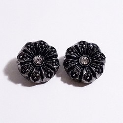 No.408 西ドイツ ヴィンテージ ガラスボタン 18mm 2個セット ボタン