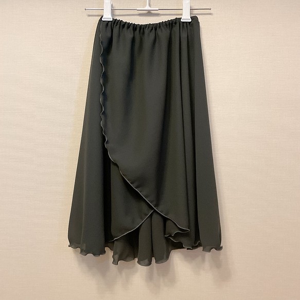 【再販】バレエ スカート チャコールグレー プルオン⑨ 1枚目の画像