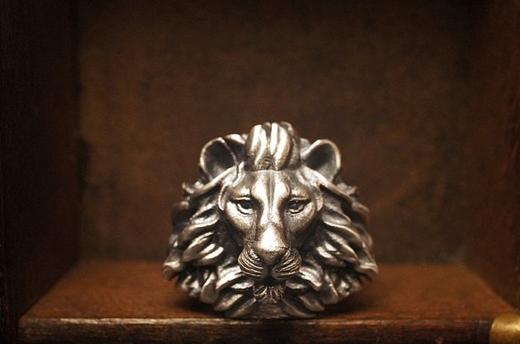 銀 獅子頭戒指(小) 第1張的照片