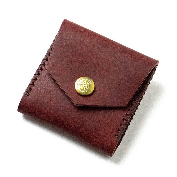 Square Coin Case [RED] Miscellaneous Goods Gift 皮革 第1張的照片