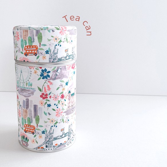 Tea can 200g用 リバティプライドアンドブルーム お茶缶 コーヒー ハーブティー缶に 1枚目の画像