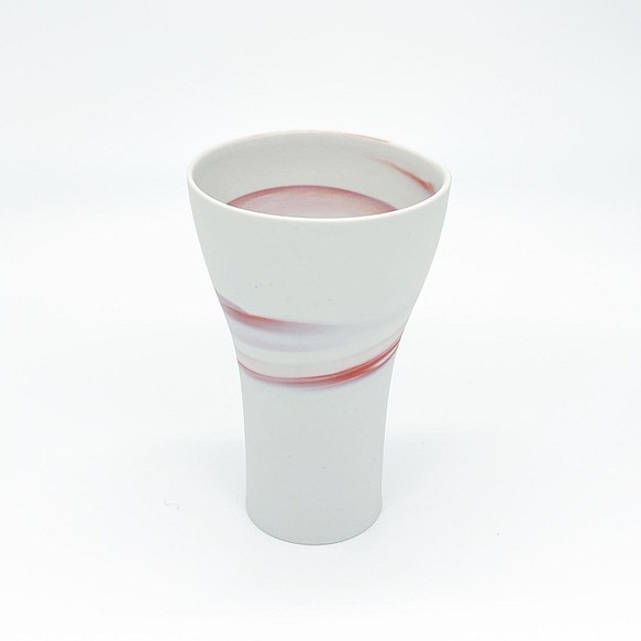 フリーカップ（赤）　練り込み 1枚目の画像