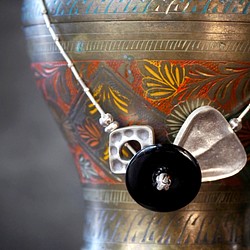 オニキス シルバー ビブネックレス silver950 1枚目の画像
