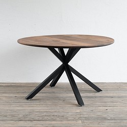 OAK ROUND TABLE- Asterisk frame 5050 φ1000（節なし） ダイニング