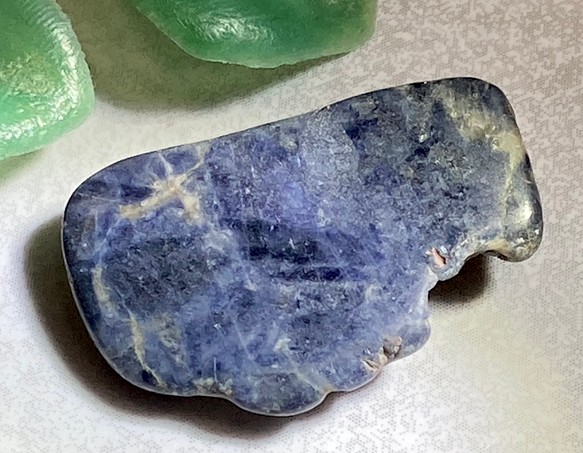 神の祝福✨　ブルー　サファイア　原石　ミニタンブル　青玉 1枚目の画像