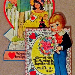 Vintage U.S.A.バレンタインカード2枚セット DA-VSET041 1枚目の画像