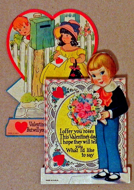 Vintage U.S.A.バレンタインカード2枚セット DA-VSET041 1枚目の画像