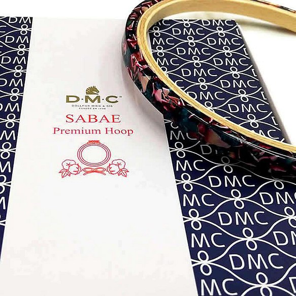 新色入荷！『DMC ×SABAEコラボ 　PREMIUM HOOP　刺繍枠　専用ボックス入り』～BU×PK～ 1枚目の画像