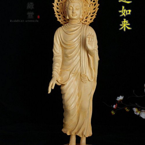 木彫 釈迦如来立像 仏像 - 彫刻/オブジェクト