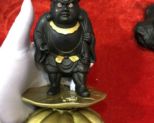 最高級 仏像 七福神大黒天立像 財神 銅製品 仏教工芸品 彫刻 18cm C
