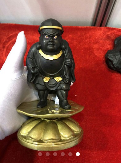 最高級 仏像 七福神大黒天立像 財神 銅製品 仏教工芸品 彫刻 18cm C