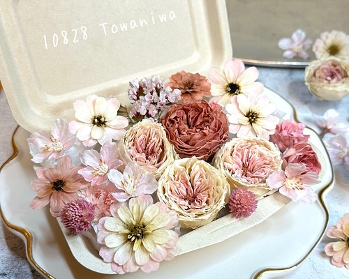 2023年終了-プリザの花箱 Sakura Mix 桜色 花材セット 詰め合わせ