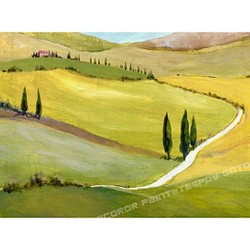 ポストカード ヨーロッパ風景画（組み合わせ自由4枚セット1.000円）No.212  トスカーナの追憶2 1枚目の画像