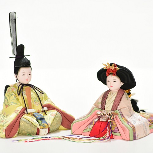 雛人形 木目込み 伝統工芸士 有松陽寿作 親王 収納飾り-