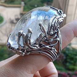 白水晶手工銀戒 純銀戒指 ~ 「啟程」 ~Clear Quartz Silver Ring 第1張的照片