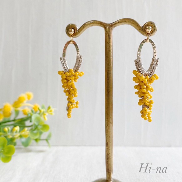 mimoza」春色フラワー ミモザのピアス/イヤリング ピアス（その他） Hi 