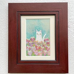 ビオラと白猫　(原画) 1枚目の画像