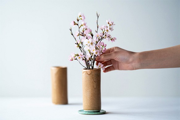 flower vase [M] ｜びわ色　【啓翁桜プレゼントキャンペーン！】 1枚目の画像