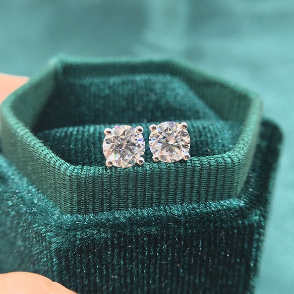 モアサナイトシンプルピアス1ct k18 | www.jarussi.com.br