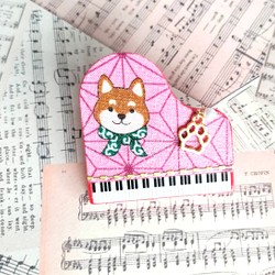 ☆　柴犬のピアノクリップ　麻の葉 1枚目の画像