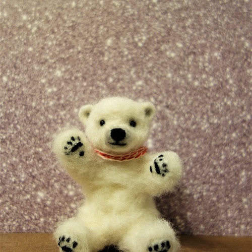 ホッキョクグマの赤ちゃん 白熊 シロクマ 熊 テディベア ドール 