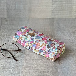 ミカ丼様　専用ページ　スリムサイズの眼鏡ケース☆ハラバルー☆ピンク 1枚目の画像