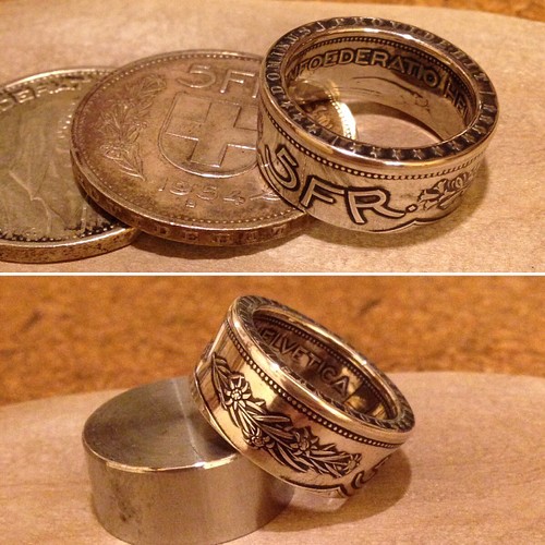 スイス5フラン銀貨 コインリング - リング(指輪)