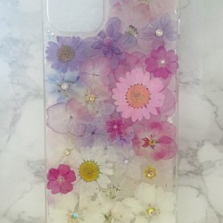 全機種対応 iPhoneケース 押し花ケース 押し花 ケース 花 Android 花