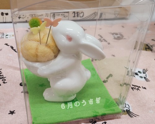 うさぎのメロンパンピンクッション その他インテリア雑貨 6gatuusagi